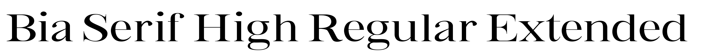 Bia Serif High Regular Extended